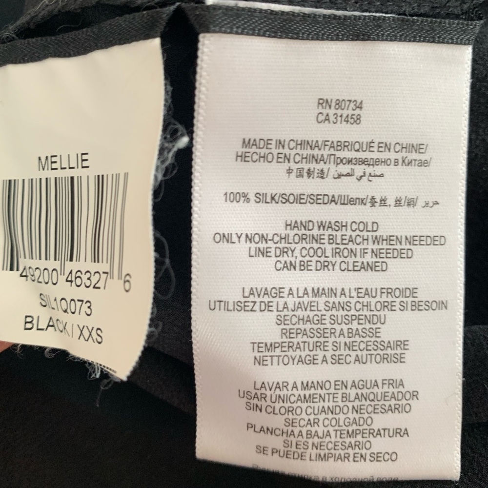BCBGMaxAzria Mellie Silk Asymmetrical Top - Picture 7 of 7